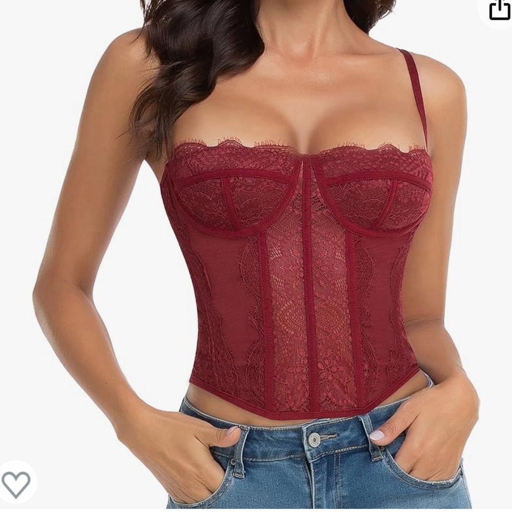 Red corset top